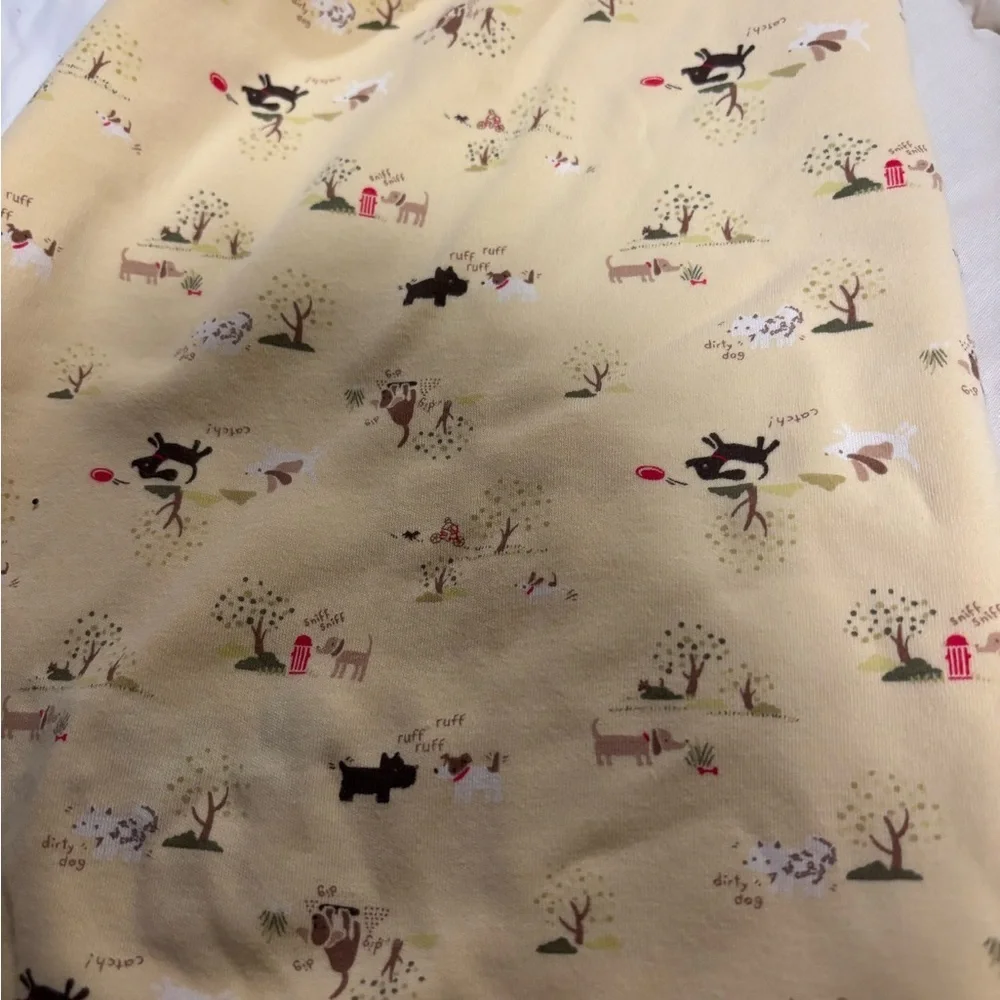 Baby blanket 25 x 30 Cream soft with dog design
